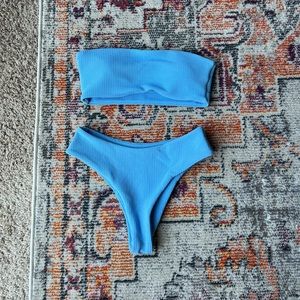 Blue Bandeau Bikini